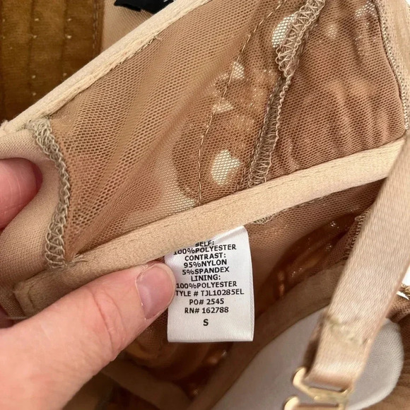 NWT Jluxlabel gold lace corset bra size small - Picture 3 of 7